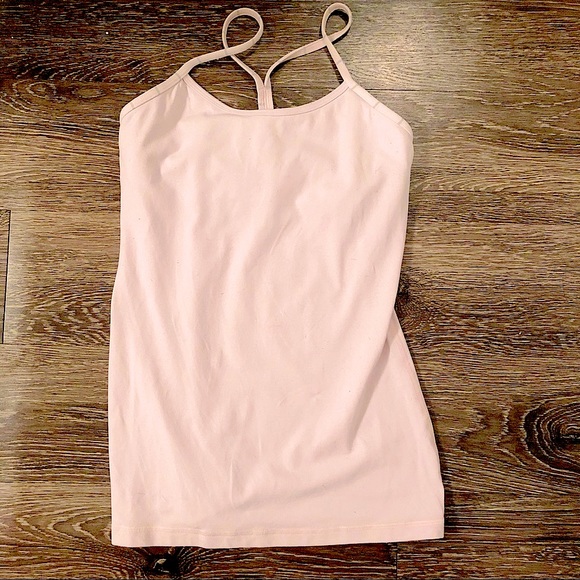 ⚡️Pink Lululemon Y Tank with Grey Striping | 4 - Picture 4 of 7